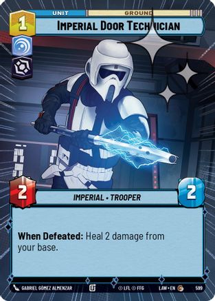 Imperial Door Technician (Hyperspace Foil) (599) [A Lawless Time] Foil Star Wars: Unlimited Single Disney
