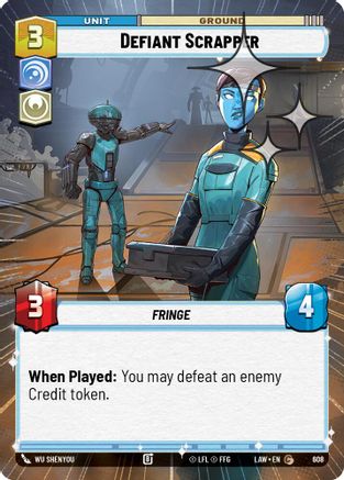 Defiant Scrapper (Hyperspace Foil) (608) [A Lawless Time] Foil Star Wars: Unlimited Single Disney