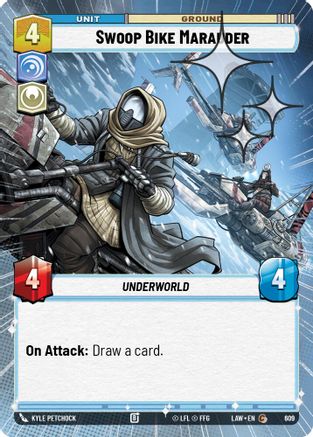 Swoop Bike Marauder (Hyperspace Foil) (609) [A Lawless Time] Foil Star Wars: Unlimited Single Disney