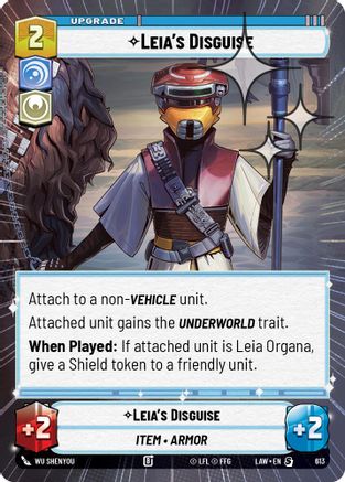 Leia's Disguise (Hyperspace Foil) (613) [A Lawless Time] Foil Star Wars: Unlimited Single Disney