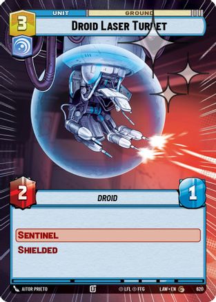 Droid Laser Turret (Hyperspace Foil) (620) [A Lawless Time] Foil Star Wars: Unlimited Single Disney