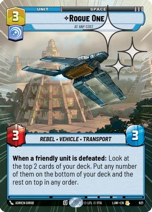 Rogue One - At Any Cost (Hyperspace Foil) (621) [A Lawless Time] Foil Star Wars: Unlimited Single Disney