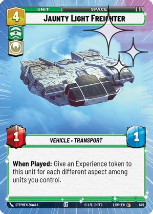 Jaunty Light Frieghter (Hyperspace Foil) (649) [A Lawless Time] Foil Star Wars: Unlimited Single Disney