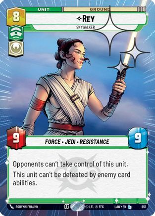 Rey - Skywalker (Hyperspace Foil) (651) [A Lawless Time] Foil Star Wars: Unlimited Single Disney