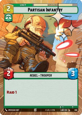 Partisan Infantry (Hyperspace Foil) (656) [A Lawless Time] Foil Star Wars: Unlimited Single Disney