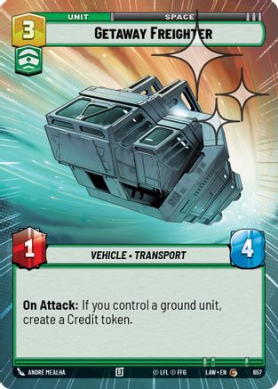 Getaway Freighter (Hyperspace Foil) (657) [A Lawless Time] Foil Star Wars: Unlimited Single Disney