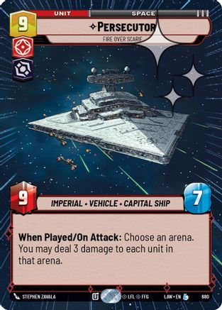 Persecutor - Fire Over Scarif (Hyperspace Foil) (680) [A Lawless Time] Foil Star Wars: Unlimited Single Disney