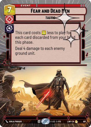 Fear and Dead Men (Hyperspace Foil) (681) [A Lawless Time] Foil Star Wars: Unlimited Single Disney