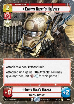 Enfys Nest's Helmet (Hyperspace Foil) (688) [A Lawless Time] Foil Star Wars: Unlimited Single Disney