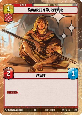 Savareen Survivor (Hyperspace Foil) (690) [A Lawless Time] Foil Star Wars: Unlimited Single Disney
