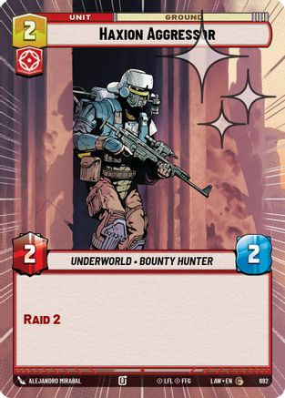 Haxion Aggressor (Hyperspace Foil) (692) [A Lawless Time] Foil Star Wars: Unlimited Single Disney