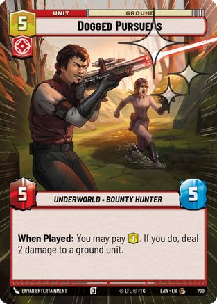 Dogged Pursuers (Hyperspace Foil) (700) [A Lawless Time] Foil Star Wars: Unlimited Single Disney