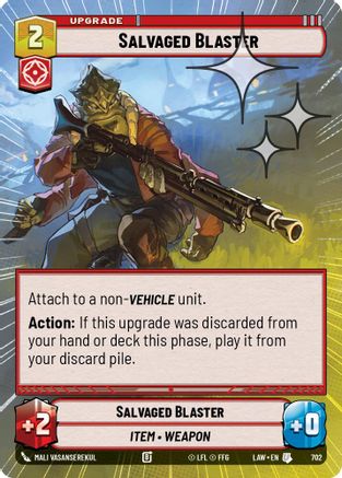 Salvaged Blaster (Hyperspace Foil) (702) [A Lawless Time] Foil Star Wars: Unlimited Single Disney
