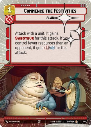 Commence the Festivities (Hyperspace Foil) (704) [A Lawless Time] Foil Star Wars: Unlimited Single Disney