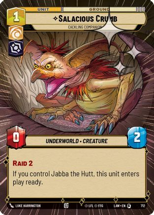 Salacious Crumb - Cackling Companion (Hyperspace Foil) (712) [A Lawless Time] Foil Star Wars: Unlimited Single Disney