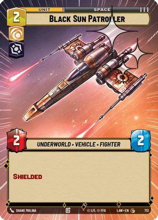 Black Sun Patroller (Hyperspace Foil) (713) [A Lawless Time] Foil Star Wars: Unlimited Single Disney