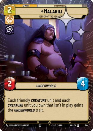 Malakili - Keeper of the Menagerie (Hyperspace Foil) (714) [A Lawless Time] Foil Star Wars: Unlimited Single Disney