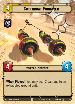 Cutthroat Podracer (Hyperspace Foil) (715) [A Lawless Time] Foil Star Wars: Unlimited Single Disney