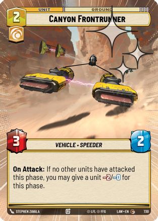 Canyon Frontrunner (Hyperspace Foil) (730) [A Lawless Time] Foil Star Wars: Unlimited Single Disney