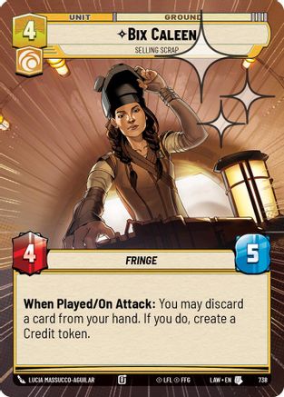 Bix Caleen - Selling Scrap (Hyperspace Foil) (738) [A Lawless Time] Foil Star Wars: Unlimited Single Disney