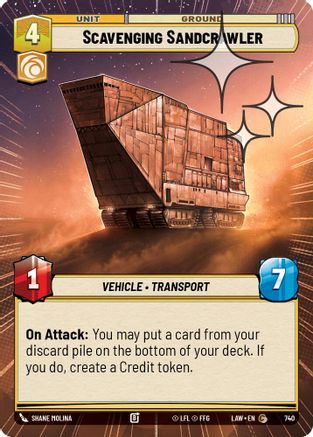 Scavenging Sandcrawler (Hyperspace Foil) (740) [A Lawless Time] Foil Star Wars: Unlimited Single Disney