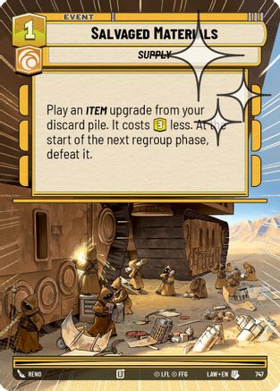 Salvaged Materials (Hyperspace Foil) (747) [A Lawless Time] Foil Star Wars: Unlimited Single Disney