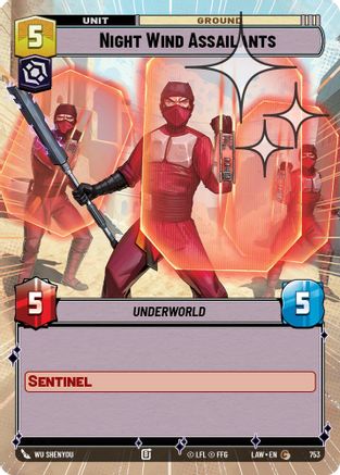 Night Wind Assailants (Hyperspace Foil) (753) [A Lawless Time] Foil Star Wars: Unlimited Single Disney