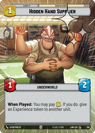 Hidden Hand Supplier (Hyperspace Foil) (759) [A Lawless Time] Foil Star Wars: Unlimited Single Disney