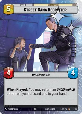 Street Gang Recruiter (Hyperspace Foil) (763) [A Lawless Time] Foil Star Wars: Unlimited Single Disney