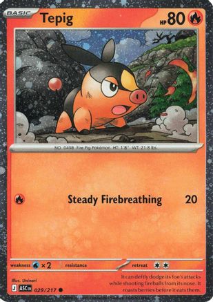 Tepig - 029/217 (Cosmos Holo) Holofoil [Misc: Cards & Products] Pokemon Single Pokémon