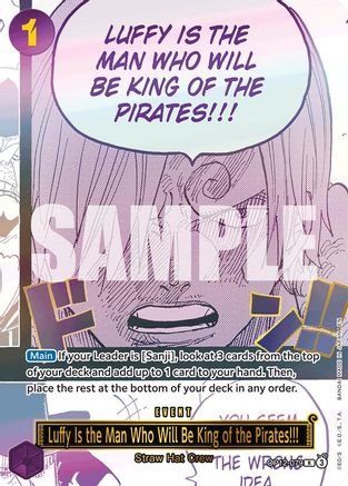 Luffy Is the Man Who Will Be King of the Pirates!!! (Japanese Version 3rd Anniversary Set) (OP12-079) [One Piece Promotion Cards] Foil One Piece Single Bandai