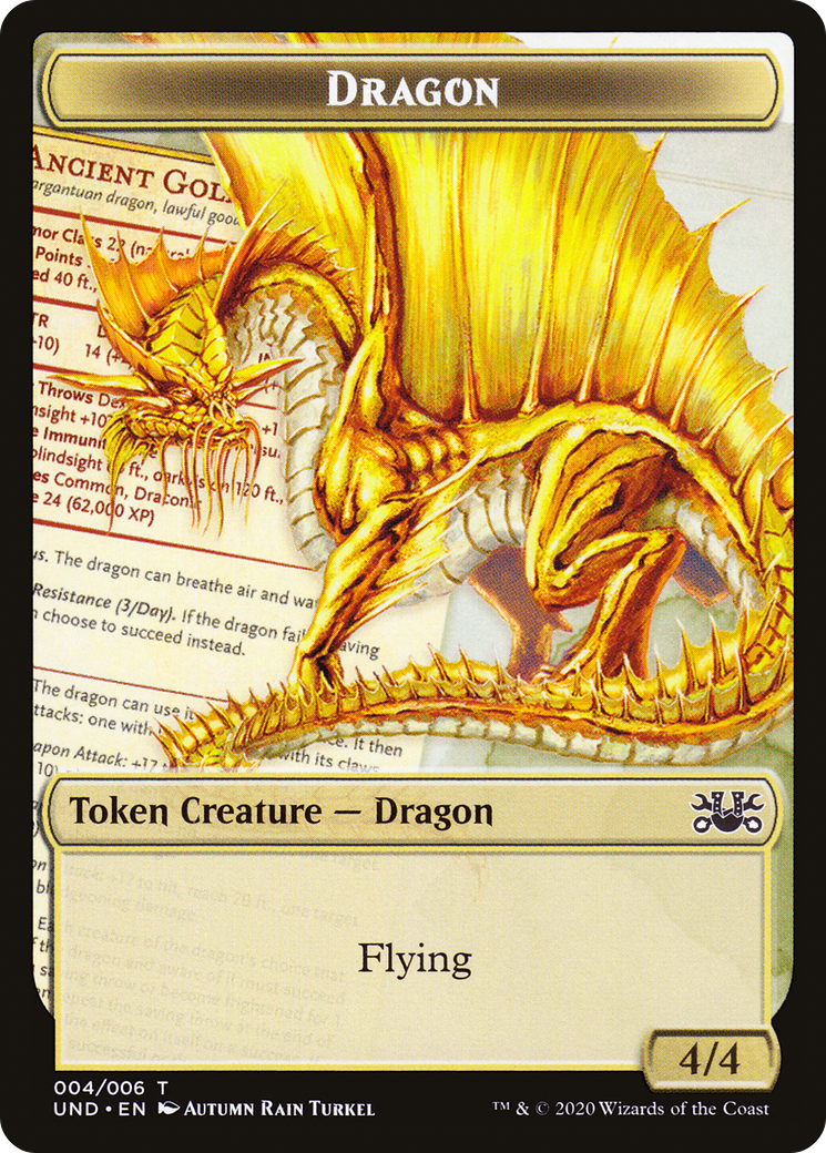 Dragon (TUND-004) [Tokens] Unsanctioned Tokens MTG Single Wizards of the Coast