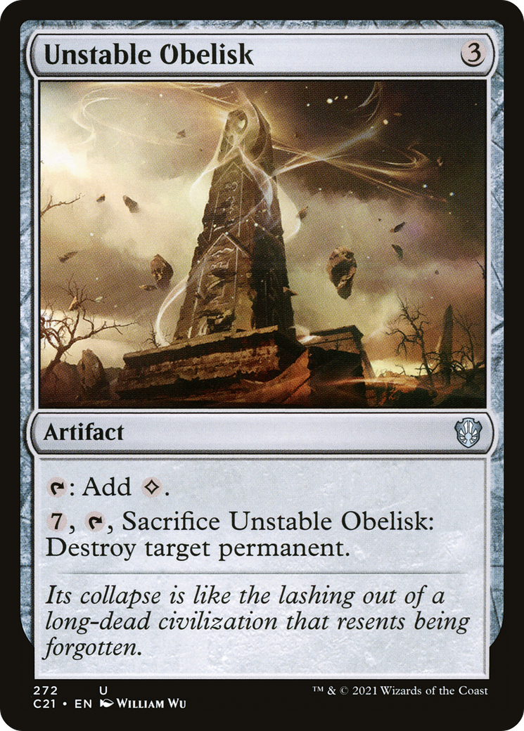 Unstable Obelisk (C21-272) [Commander 2021] MTG Single Wizards of the Coast