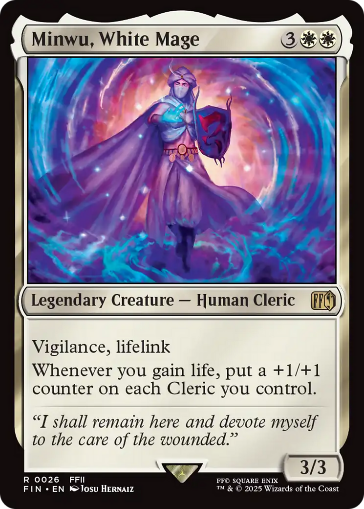 Minwu, White Mage (FIN-026) [FINAL FANTASY] Foil MTG Single Wizards of the Coast