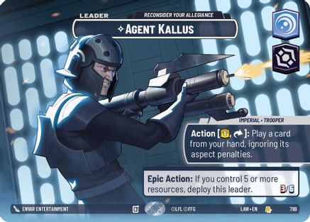 Agent Kallus - Reconsider Your Allegiance (Showcase) (769) [A Lawless Time] Foil Star Wars: Unlimited Single Disney