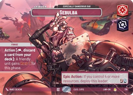 Sebulba - Especially Dangerous Dug (Showcase) (778) [A Lawless Time] Foil Star Wars: Unlimited Single Disney