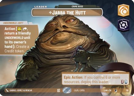 Jabba the Hutt - Crime Boss (Showcase) (781) [A Lawless Time] Foil Star Wars: Unlimited Single Disney