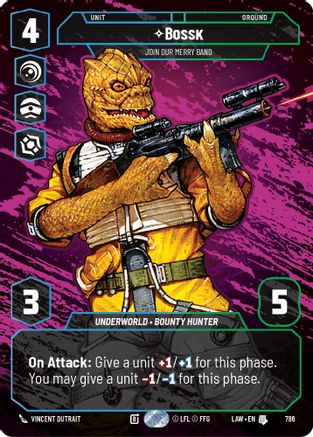 Bossk - Join Our Merry Band (Prestige) (786) [A Lawless Time] Star Wars: Unlimited Single Disney