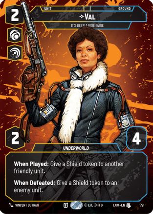 Val - It's Been a Ride, Babe (Prestige) (791) [A Lawless Time] Star Wars: Unlimited Single Disney