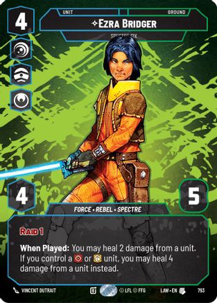Ezra Bridger - Spectre Six (Prestige) (793) [A Lawless Time] Star Wars: Unlimited Single Disney