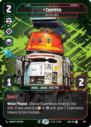 Chopper - Spectre Three (Prestige) (795) [A Lawless Time] Star Wars: Unlimited Single Disney