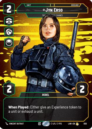 Jyn Erso - Take the Next Chance (Prestige) (800) [A Lawless Time] Star Wars: Unlimited Single Disney