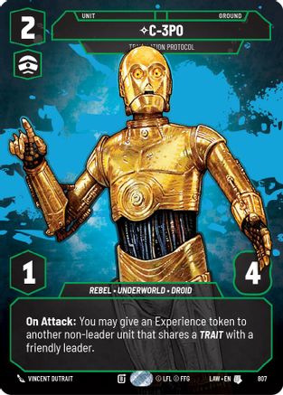 C-3PO - Translation Protocol (Prestige) (807) [A Lawless Time] Star Wars: Unlimited Single Disney