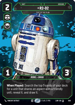 R2-D2 - Part of the Plan (Prestige) (808) [A Lawless Time] Star Wars: Unlimited Single Disney
