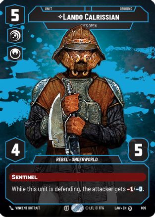 Lando Calrissian - Eyes Open (Prestige) (809) [A Lawless Time] Star Wars: Unlimited Single Disney