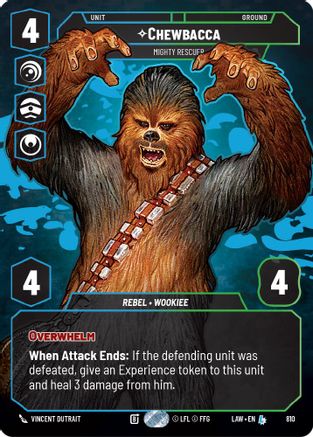 Chewbacca - Mighty Rescuer (Prestige) (810) [A Lawless Time] Star Wars: Unlimited Single Disney