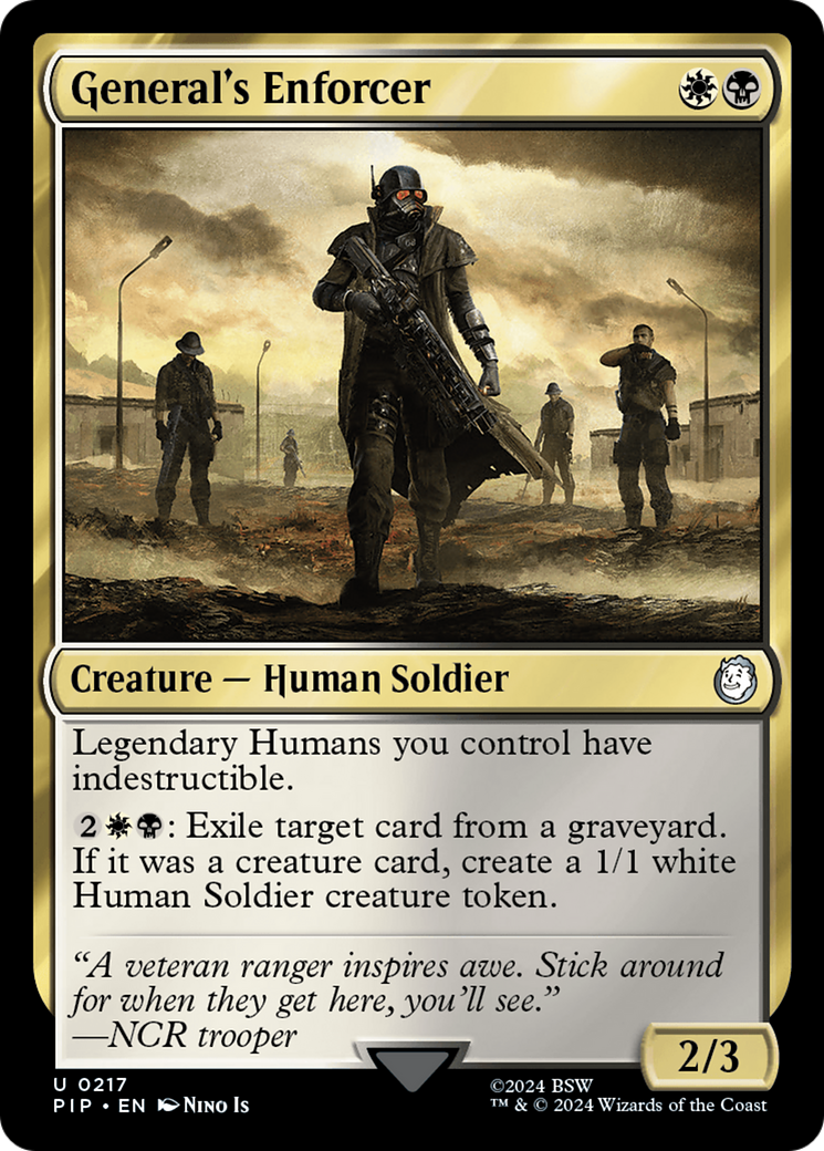 General's Enforcer (PIP-217) [Fallout] MTG Single Wizards of the Coast