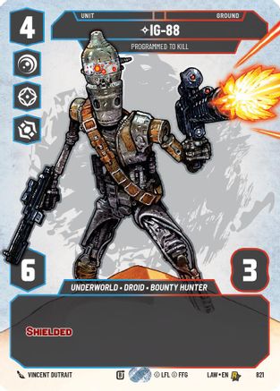 IG-88 - Programmed to Kill (Prestige) (821) [A Lawless Time] Star Wars: Unlimited Single Disney