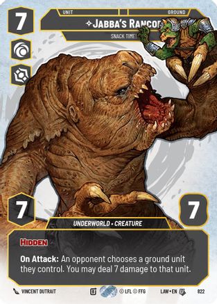 Jabba's Rancor - Snack Time! (Prestige) (822) [A Lawless Time] Star Wars: Unlimited Single Disney