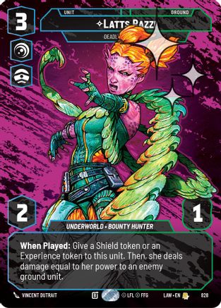 Latts Razzi - Deadly Whipmaster (Prestige Foil) (828) [A Lawless Time] Foil Star Wars: Unlimited Single Disney